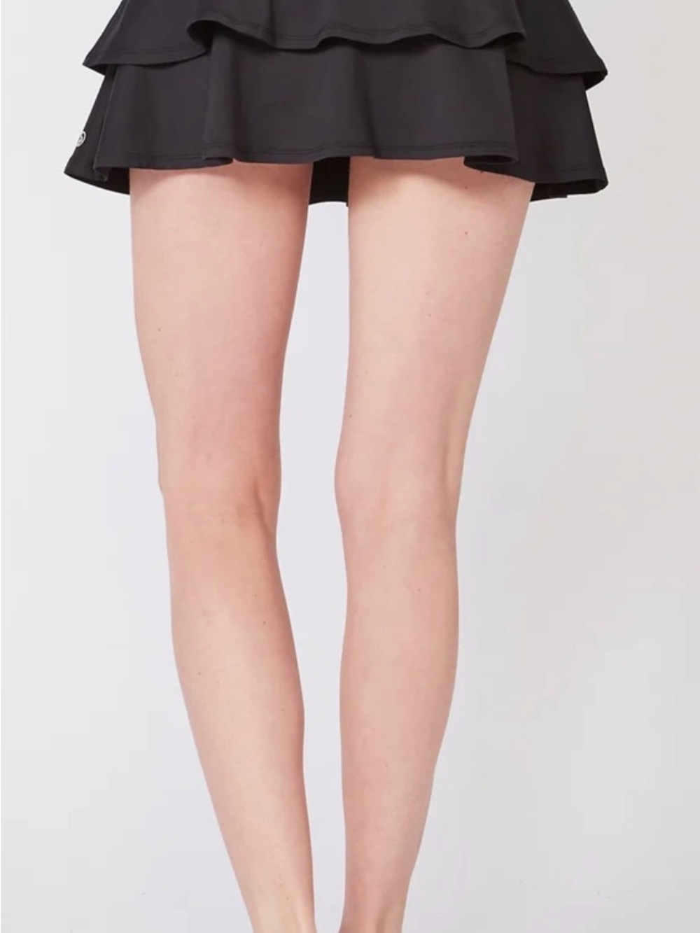 Women's Black Skort with Layered Ruffle